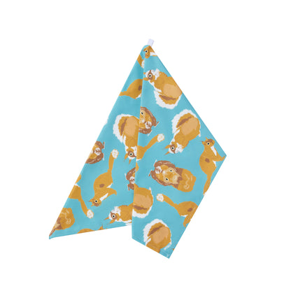 luxury tea towel with red squirrel design