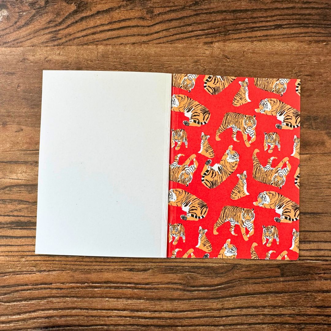 inside back cover of tiger design pocket notebook 