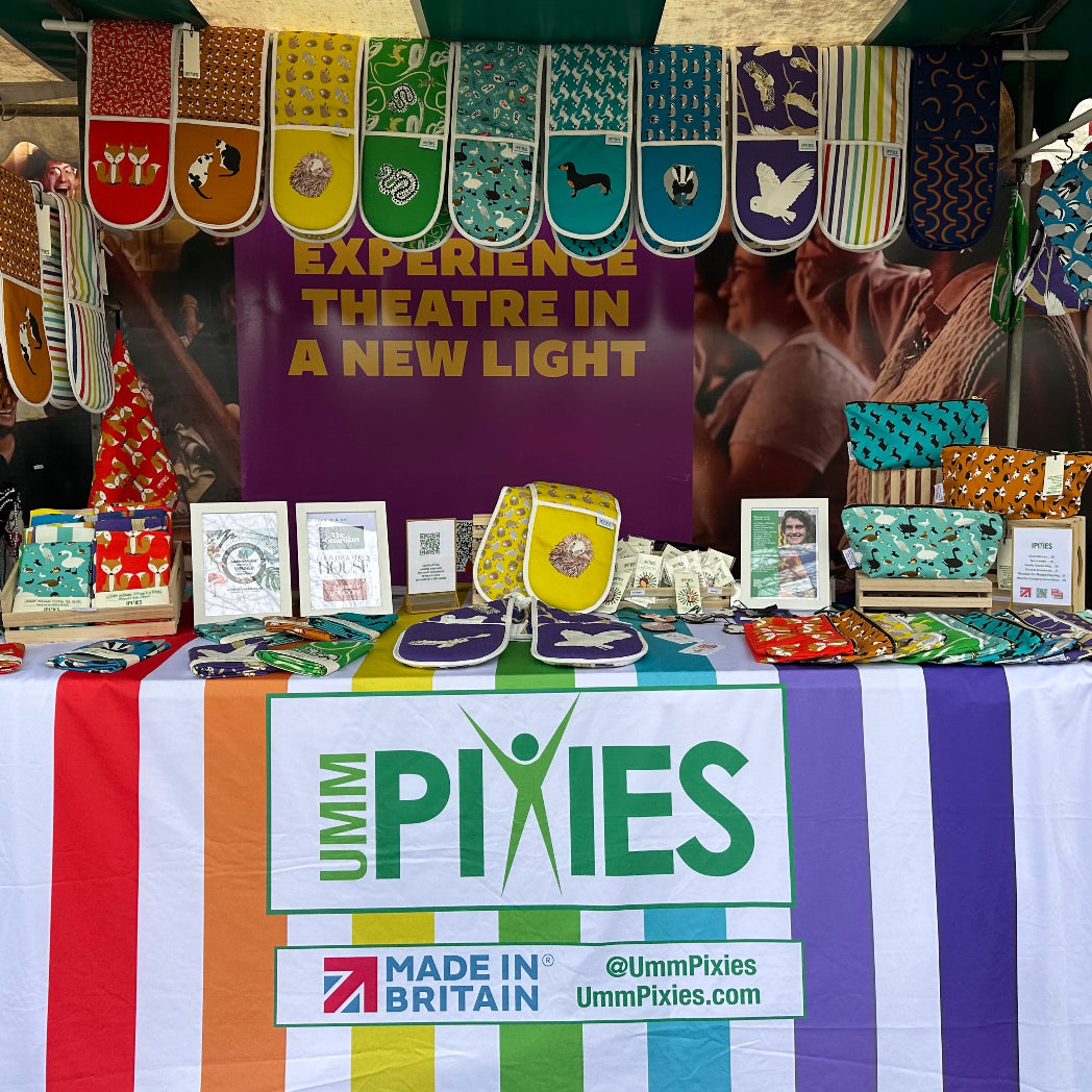 UmmPixies stall outside the Globe Theatre