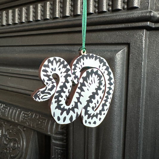 Wooden Adder Snake Hanging Decoration