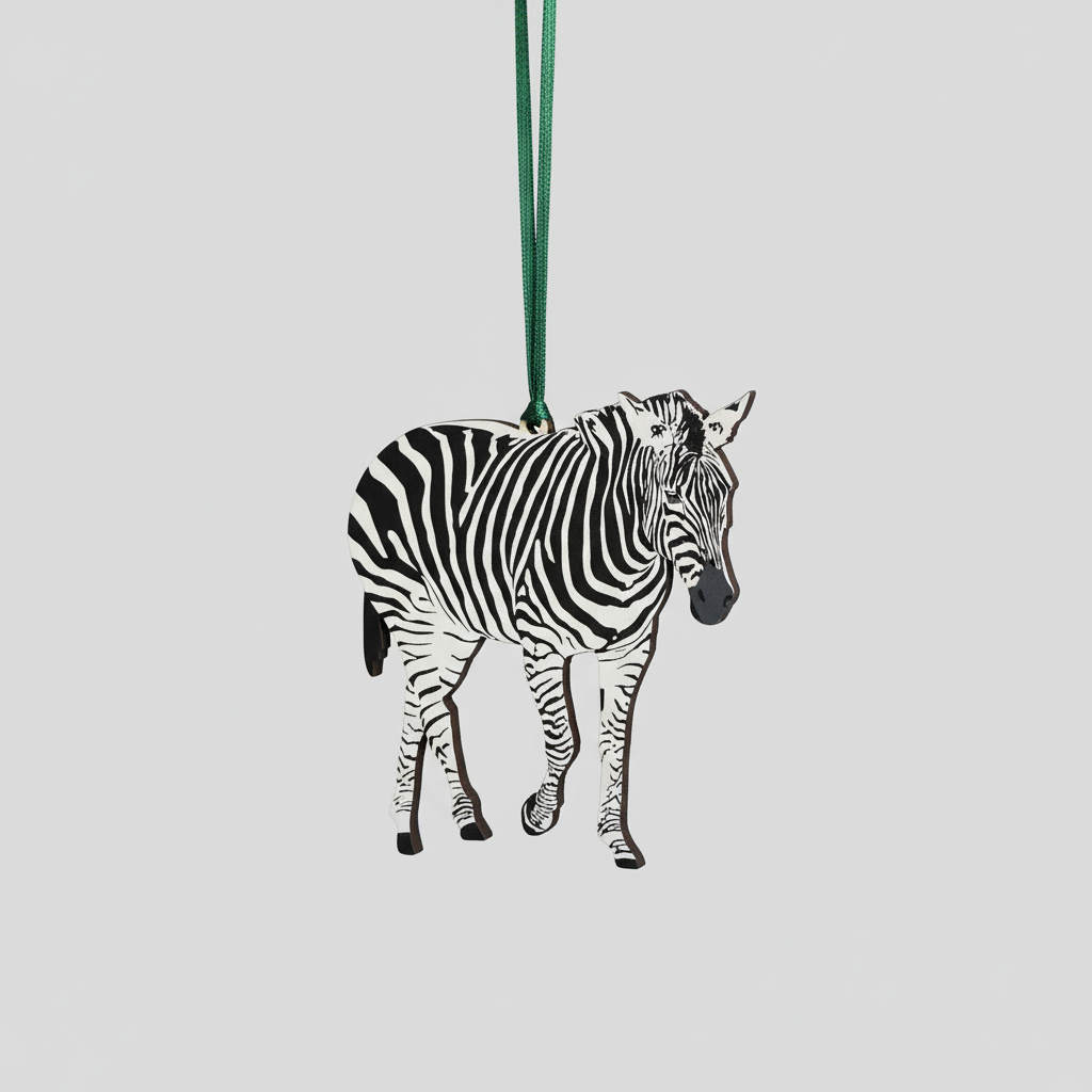 Wooden Chapmans Zebra Hanging Decoration