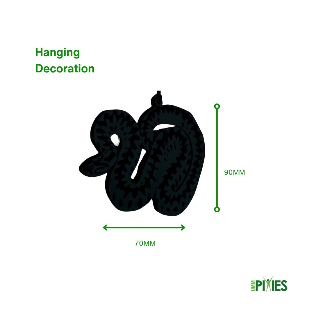 aDDER Wooden Hanging Decoration Product information dimensions