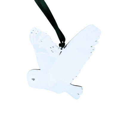 Barn British Owl wooden hanging decoration