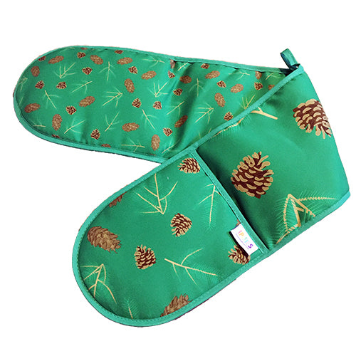 Green Cones Oven Gloves in Organic Cotton 