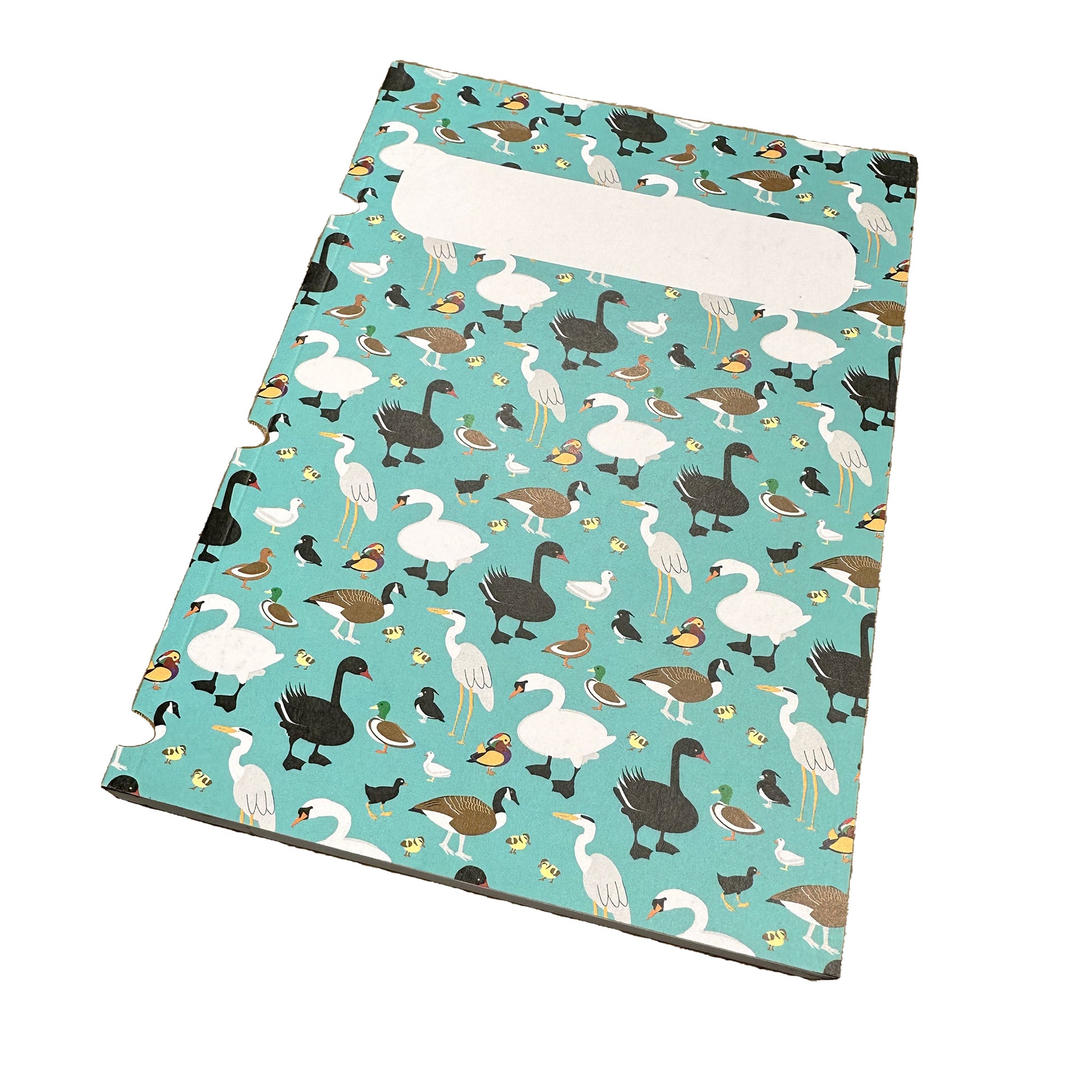 Ducks notebook, 160 page plain and ruled journal with duck design cover from ummPixies