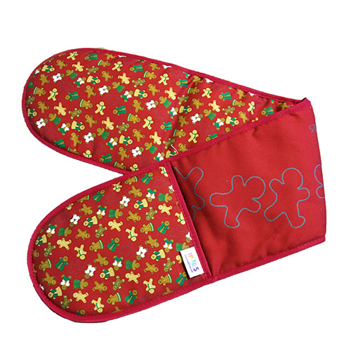 Gingerbread Oven Gloves in Organic Cotton