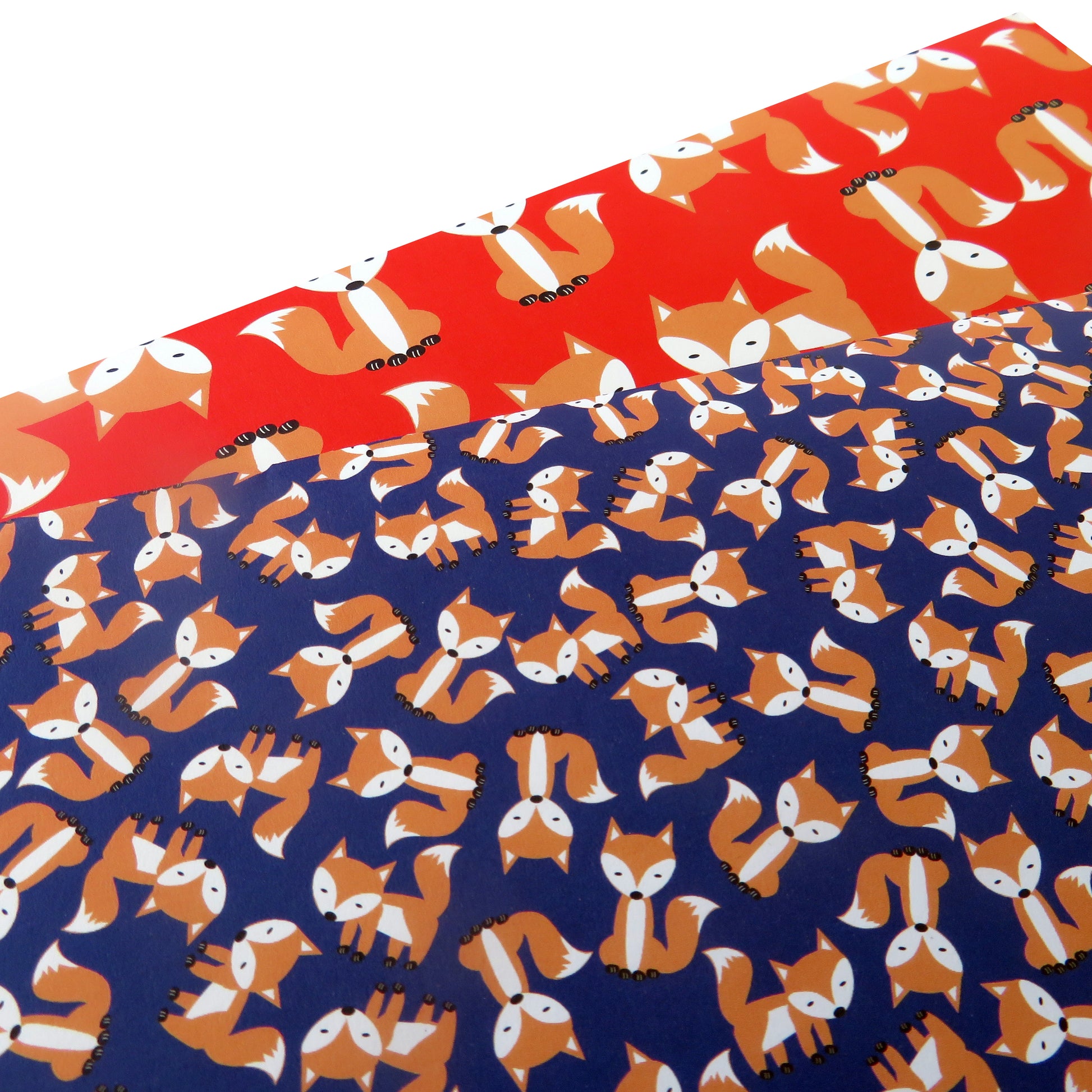 Purple and Red Foxes Wrapping paper from UmmPixies
